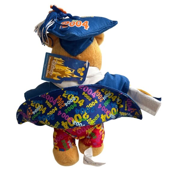 Vtg Disney Winnie The Pooh Graduation 2004 Plush Toy Cap & Gown 8 Inches Tall - Picture 4 of 7